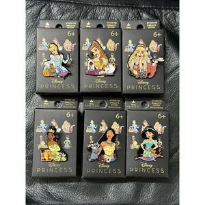 Loungefly Disney Princess and Sidekick Blind Box Enamel Pin COMPLETE SET of 6